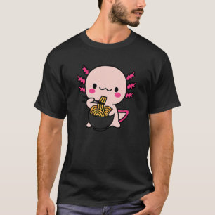 Söta Axolotler äter Nudel T Shirt