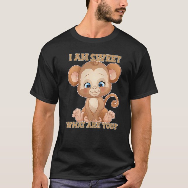 Söta Baby-apapapor Primates Simiformes T Shirt (Framsida)