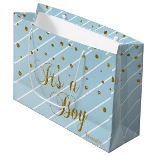 Söta baby blue och guld- konfettiar