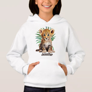 Söta baby cheetah Lägg till namn flickor T Shirt