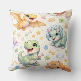 Söta baby dinosaurier mjuk pastellfärgad nappkudde kudde
