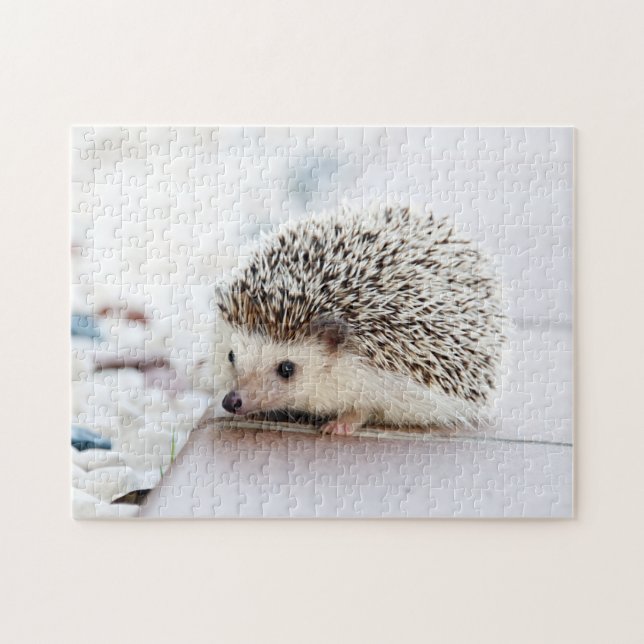 Söta Baby Hedgehog Pussel (Horisontell)