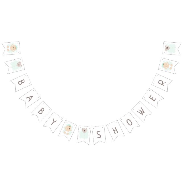 Söta Baby och björnballonger Vimplar (Alla)