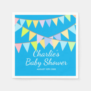 Söta baby shower-fester servetter med pojkens namn