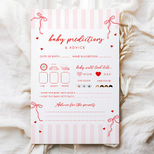 Söta baby shower förutsägelse & rådgivare spel