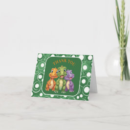 Söta Babydinosauriens Fester Tack Kort