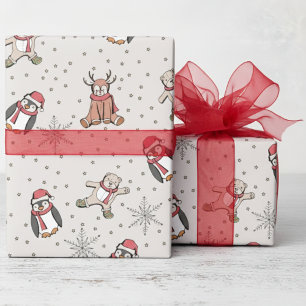 Söta Babys Första julvinter Djuren Presentpapper