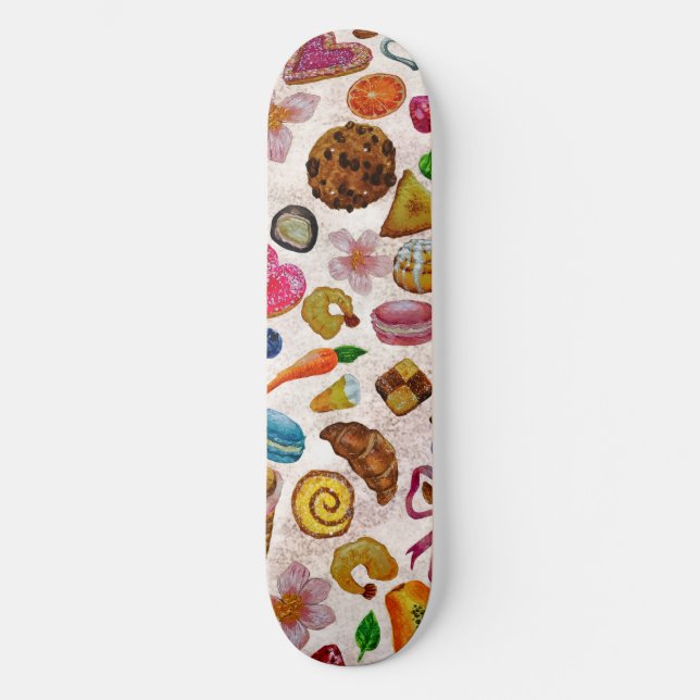 Söta bakverk konfektyr godis mini skateboard bräda 18,5 cm (Framsida)