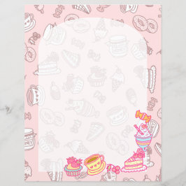 Söta bakverk och drycker persikor