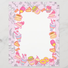 Söta bakverk och Rosa av drycker