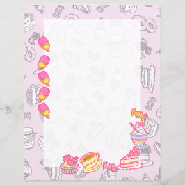 Söta bakverk och Rosa av drycker