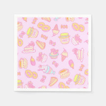 Söta bakverk och Rosa av drycker