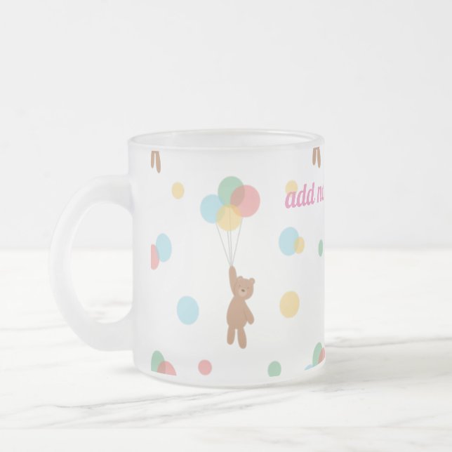 Söta ballonger frostad glasmugg (Vänster)