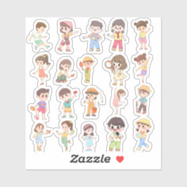 Söta Barn Aktivitet Vinyldekaler Klistermärken