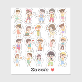 Söta Barn Aktivitet Vinyldekaler Klistermärken