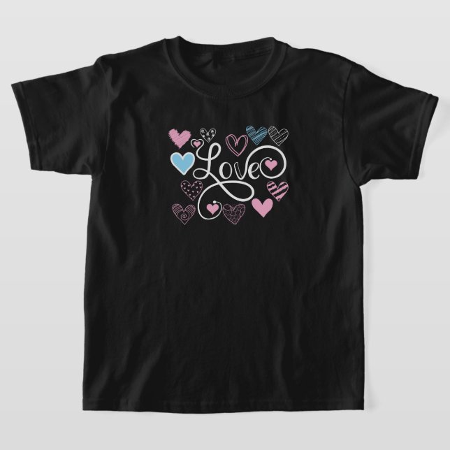 Söta barn älskar typografi t shirt (Laydown)