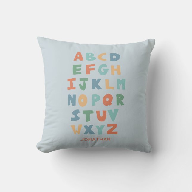Söta barn-dekantering av modern ABC Alphabet Perso Kudde (Framsida)