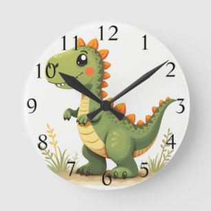 Söta barn, dinosauriers väggklocka