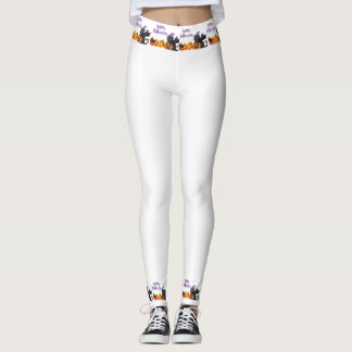 Söta Barn Glad Halloween Svart Katt Leggings