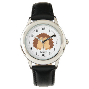 Söta barn hedgehog älskare add namn unisex armbandsur