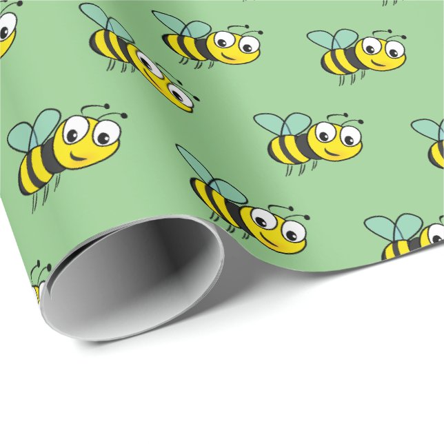 Söta barn Honey Bumble Bee   Presentpapper (Rullad Hörn)
