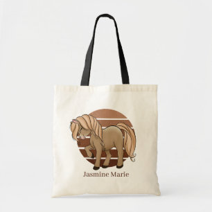 Söta barn lägg till namn-hästälskare Tote Bag Tygkasse