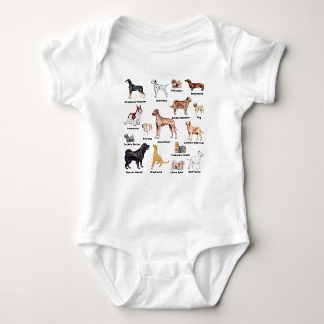 Söta barn och baby kläder av hund t shirt (Framsida)