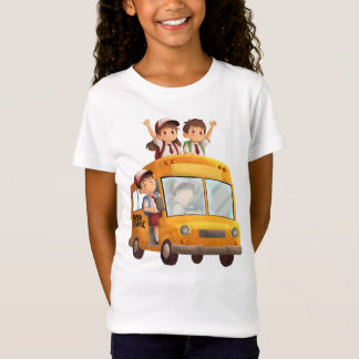 Söta Barn Tillbaka Till Skolbuss Konst T Shirt