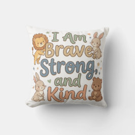 Söta Barn Upplivande Citat Modig Stark Snäll Kudde