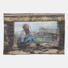 Söta barndomsminnen Graffiti Kökshandduk