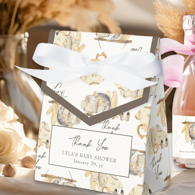 Söta Barnkläder Kön Neutral Presentaskar (Gender Neutral favor boxes - from my Baby Clothes Baby Shower Collection)