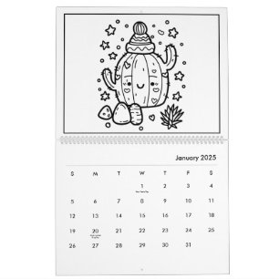 Söta Barns Färgläggningskalender Kalender