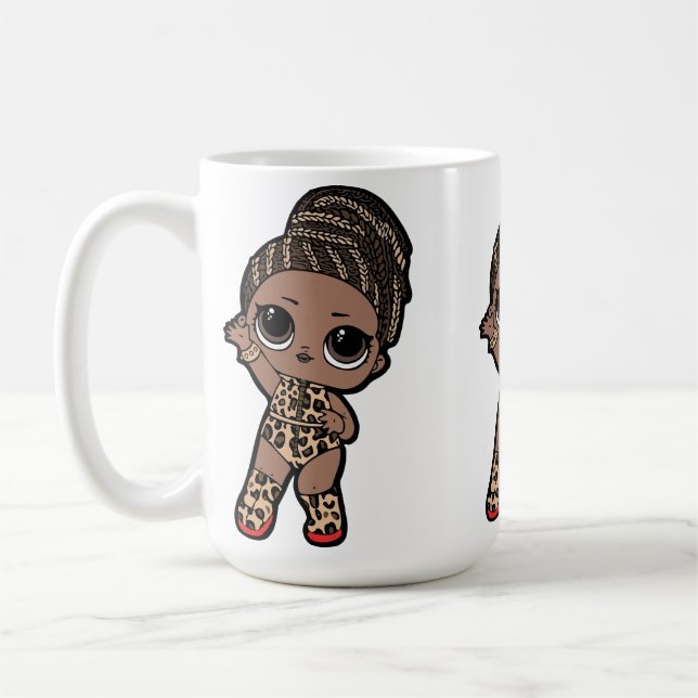 Söta barns modeglädje - Tigerskriv tigertygs overa Kaffemugg (Vänster)