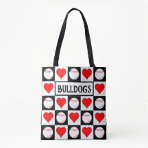 Söta basebollar & hjärtan Anpassat basebollag namn