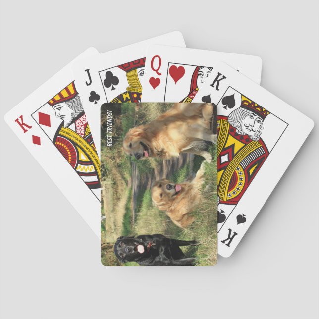 Söta bästa vänners hundar casinokort (Baksidan)