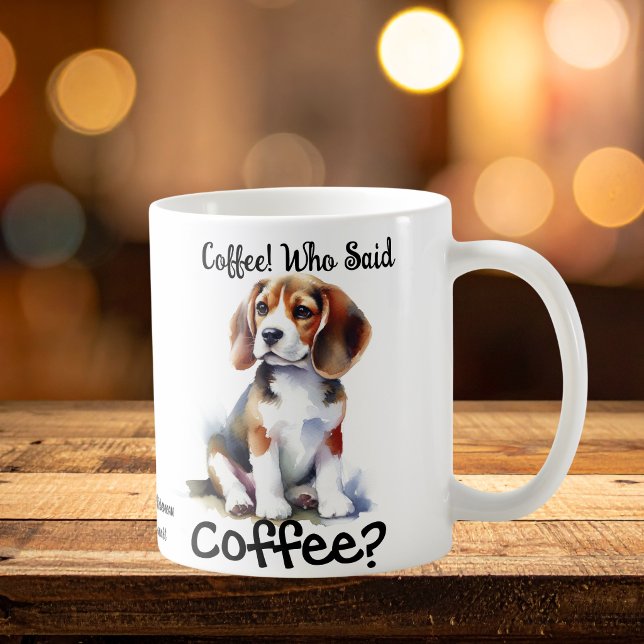 Söta Beagle svarta/bruna Kaffemugg (Skapare uppladdad)