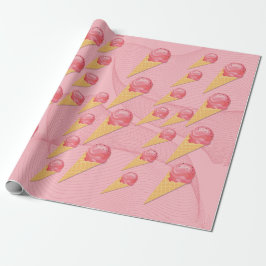 Söta Beats Ice Cream Cone Wrapping Papper Presentpapper