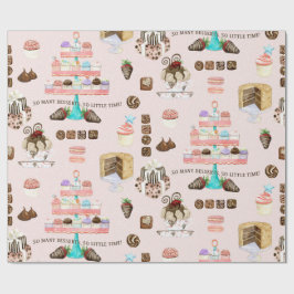 Söta Bebehandlar Muffinsar Chocolates n Cakes Deco Presentpapper