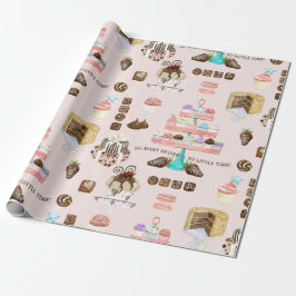 Söta Bebehandlar Muffinsar Chocolates n Cakes Deco Presentpapper