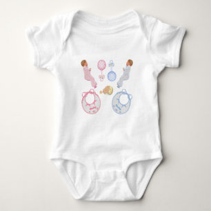 Söta Bebis Babyshower Sängkammare Fotspår T Shirt