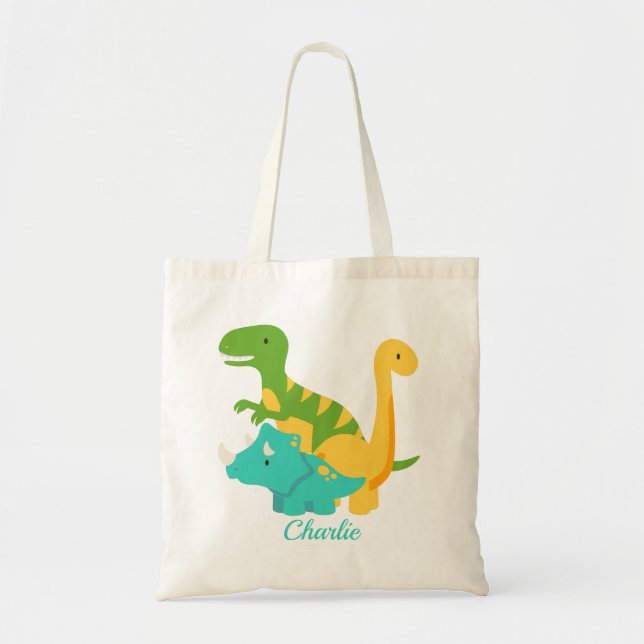 Söta bebis dinosaurier Trex Tygkasse (Framsidan)