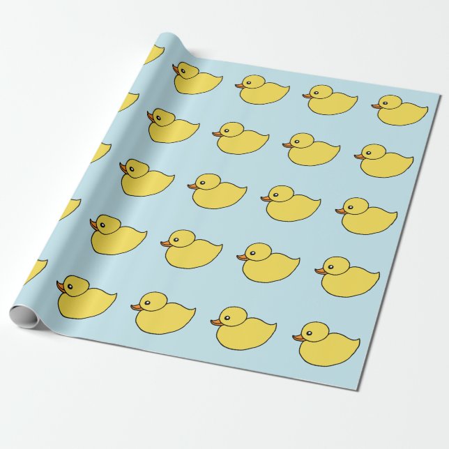 Söta bebisar gula ankor Ducky Duckie presentpapper (Utrullad)