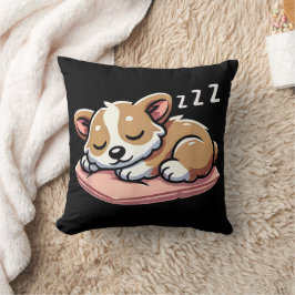 Söta Bedårande Sovande Djur Älskare Welsh Corgi P Kudde
