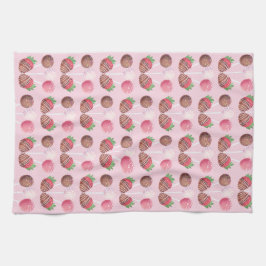 Söta Behandla choklad Jordgubbar och kummelhumle Kökshandduk