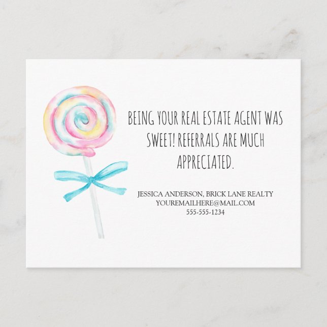 Söta Behandla reella Gods-hänskjutningar Vykort (Framsida)