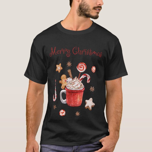 Söta behandlar God jul T Shirt (Framsida)