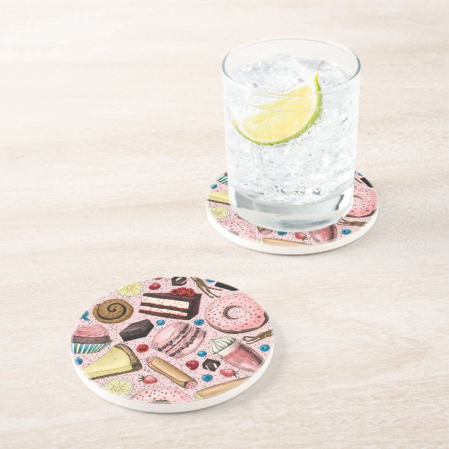 Söta behandlingar på rosa underlägg (Sidan)