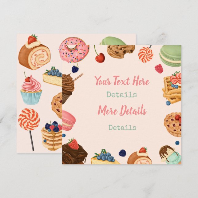 Söta behandlingar Spara datum Datumet (Fram/baksida)