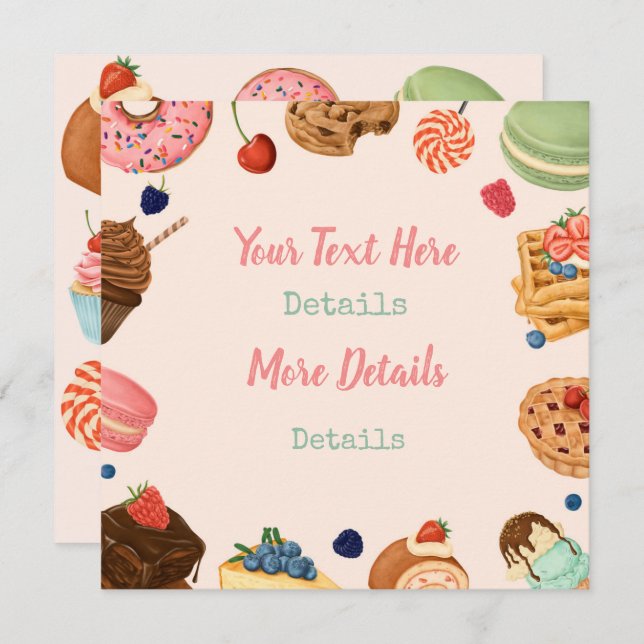 Söta behandlingar Spara datum Spara Datumet (Fram/baksida)