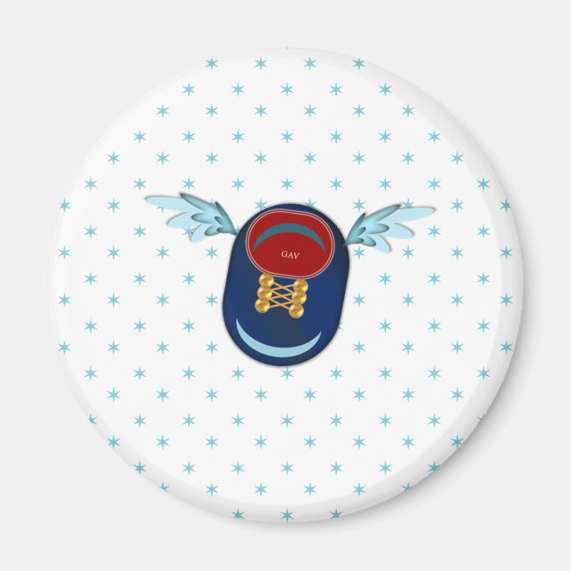 Söta bevingade sko tecknad serie magnet (Framsidan)